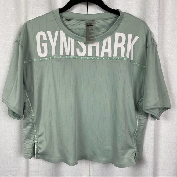 Gymshark - Recess Open Back Short Sleeve Crop Top - Green - Large - Picture 4 of 9